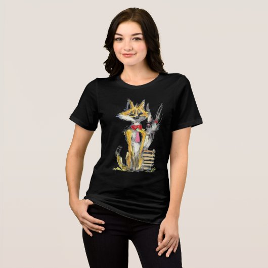 Vrouwen Casual T-shirt met Artistic Cartoon Design (Voorkant volledig)