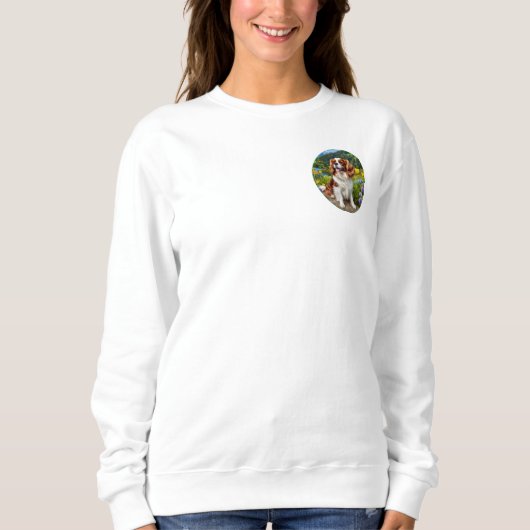 Vrouwen Cavalier Schattige Hondensweatshirt Hershe Trui (Voorkant)