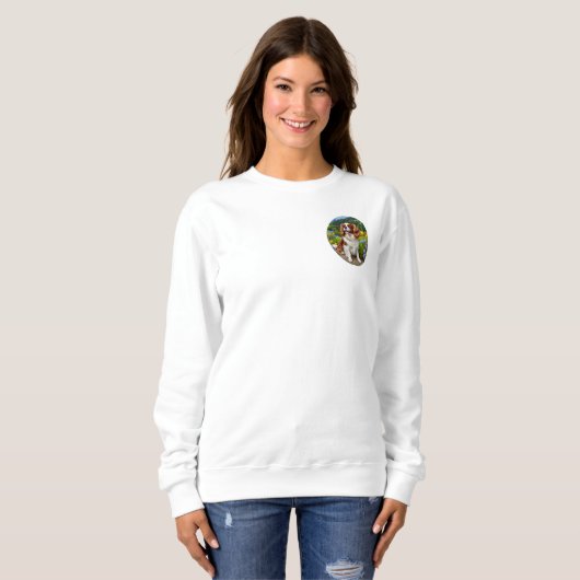 Vrouwen Cavalier Schattige Hondensweatshirt Hershe Trui (Voorkant volledig)