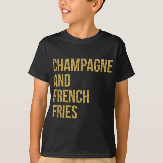 Vrouwen Champagne en Franse groeven Drink I T-shirt (Voorkant)