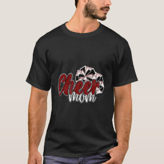 Vrouwen Cheer Mom Top Pom Poms Maroon Mascotte Kle