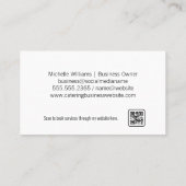 Vrouwen Chef Koken | Keukengerei patroon Visitekaartje (Achterkant)