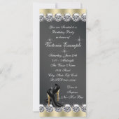 Vrouwen Chic Black 40ste verjaardagsfeestje Kaart (Achterkant)