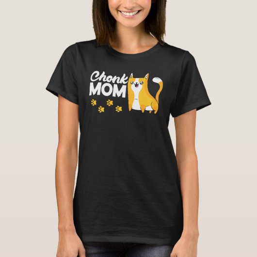 Vrouwen Chonk Moeder Kat T-shirt (Voorkant)