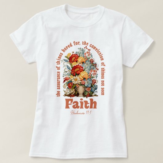 Vrouwen Christelijk Boho Faith Wildflower T-shirt (Design voorkant)