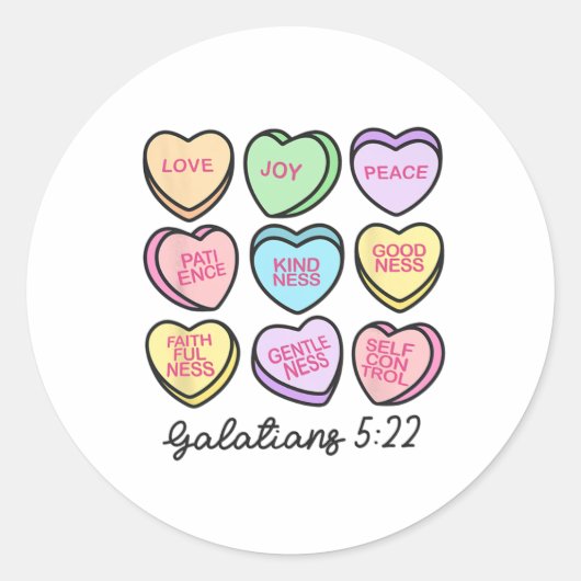 Vrouwen Christelijk Valentijn Galaten Gesprek H Ronde Sticker (Voorkant)