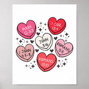 Vrouwen Christelijke Valentijn houden van harten R Poster