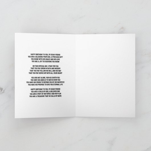 Vrouwen Christelijke Verjaardag Kaart (Binnen)