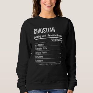 Vrouwen Christelijke Voedingsfeiten Serving Maat C Trui