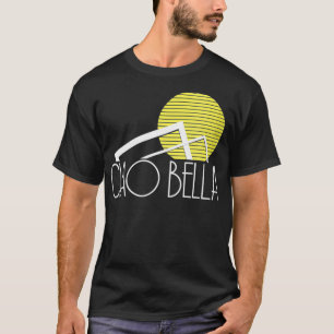 Vrouwen Ciao Bella Italy citeert Italiaanse nek T-shirt