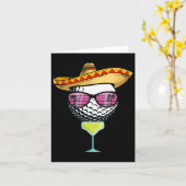 Vrouwen Cinco de Mayo golfbal met Sombrero Margar Kaart (Gele Bloem)