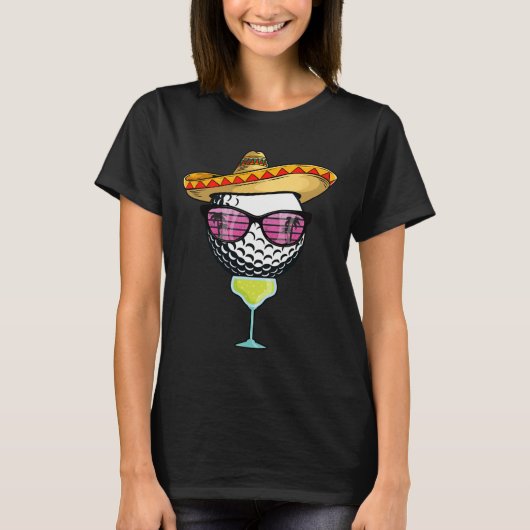 Vrouwen Cinco de Mayo golfbal met Sombrero Margar T-shirt (Voorkant)