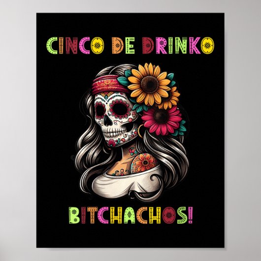 Vrouwen Cinco de Mayo Grappige Mexicaanse partij C Poster (Voorkant)