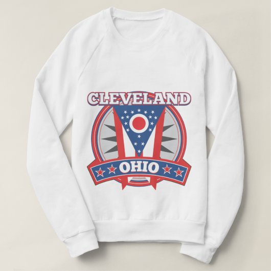 Vrouwen Cleveland Ohio Raglan Sweatshirt (Design voorkant)