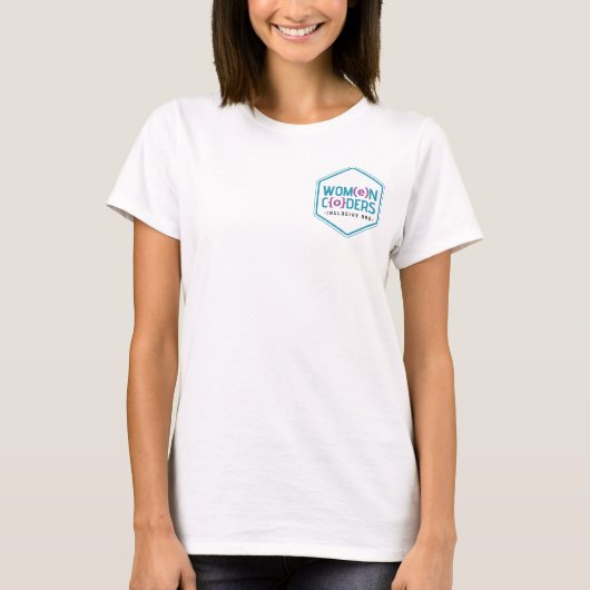 Vrouwen Coders IO T-shirt (Voorkant)