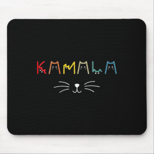 Vrouwen Commala Kat Lettering Positief Grappig Kat Muismat