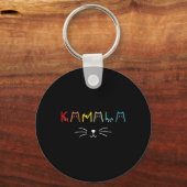 Vrouwen Commala Kat Lettering Positief Grappig Kat Sleutelhanger (Voorkant)