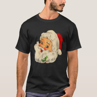 Vrouwen Cool Vintage Kerstman Gezicht VVNe T-shirt