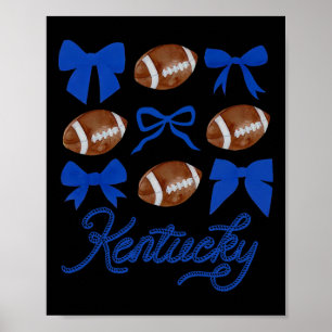 Vrouwen Coquette Bow Football Kentucky Poster
