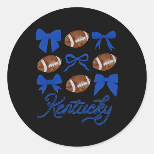 Vrouwen Coquette Bow Football Kentucky Ronde Sticker