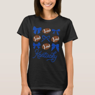 Vrouwen Coquette Bow Football Kentucky T-shirt