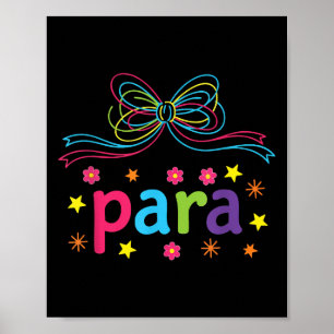 Vrouwen Coquette Para Bow Paraprofessional Waarder Poster