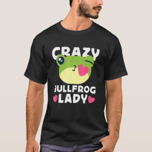 Vrouwen Crazy Bullfrog Lady Kikker Vangen T-shirt