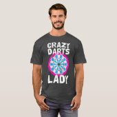 Vrouwen Crazy Darts Lady Dartboard T-shirt (Voorkant volledig)
