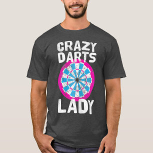 Vrouwen Crazy Darts Lady Dartboard T-shirt