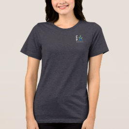 Vrouwen, CSP boxy logo (Witte Lettering) Tri-Blend Shirt