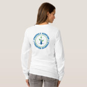Vrouwen, CSP Logo + kompas op rug T-shirt (Achterkant volledig)