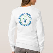 Vrouwen, CSP Logo + kompas op rug T-shirt (Achterkant)