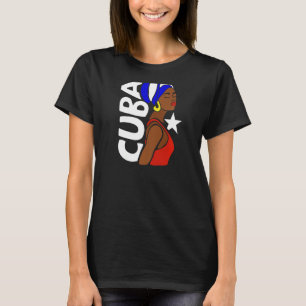 Vrouwen Cuba Havanna Cubaanse vlag Caraïbisch souv T-shirt