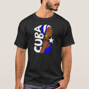Vrouwen Cuba Havanna Cubaanse vlag Caraïbisch souv T-shirt