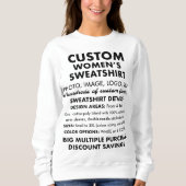 Vrouwen Custom gepersonaliseerde sweatshirt - 9 kl (Voorkant)