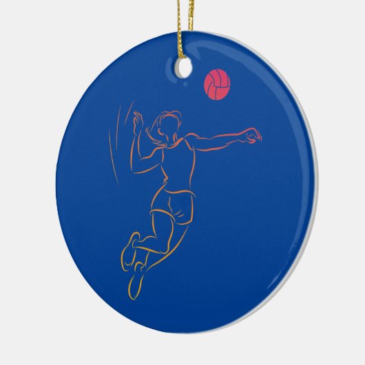 Vrouwen Cute Beach Volleyball Girl Volleyball Keramisch Ornament (Links)