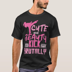 Vrouwen Cute En Beauty Karate Kickboksen Meisje T-shirt