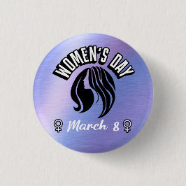 Vrouwen Dag Silhouet Logo Ronde Button 3,2 Cm