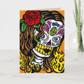 vrouwen dag van het dode wenskaart kaart (Voorkant)