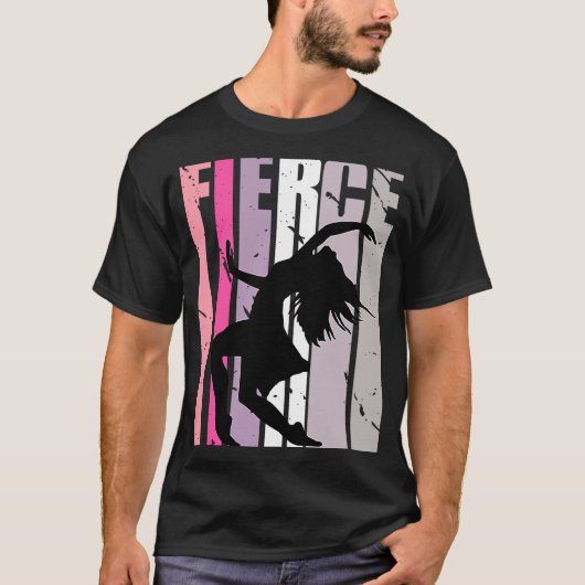 Vrouwen Dance Pink Fierce Birthday Coach wedstrijd T-shirt (Voorkant)