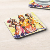 Vrouwen dansen bier onderzetter (Linkerzijde)