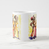 Vrouwen dansen grote koffiekop (Voorkant)