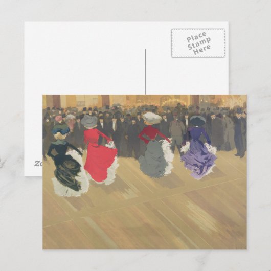 Vrouwen dansen het blik-kan briefkaart (Voorkant / Achterkant)