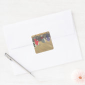 Vrouwen dansen het blik-kan vierkante sticker (Envelop)