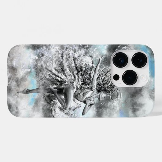 Vrouwen dansen in de Clouds iPhone Case Painting (Achterkant (horizontaal))