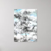 Vrouwen dansen in de wolken - voelen - schilderen canvas afdruk (Voorkant)