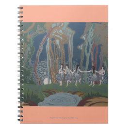 Vrouwen dansen in het maanlicht notitieboek