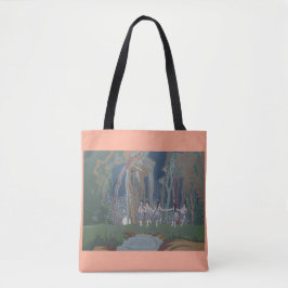 Vrouwen dansen in het maanlicht tote bag