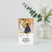 Vrouwen dansen  kunst visitekaartje (Staand voorkant)