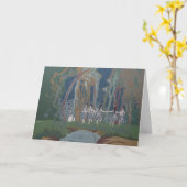 Vrouwen dansen met de maan kaart (Gele Bloem)